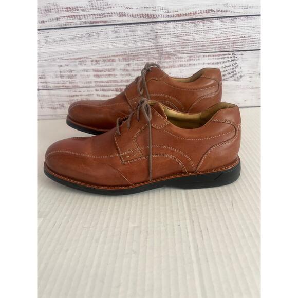 Johnston & Murphy Shuler Bicycle Toe Nebs Dress Shoe Chestnut Brown Size 11 - Picture 2 of 13
